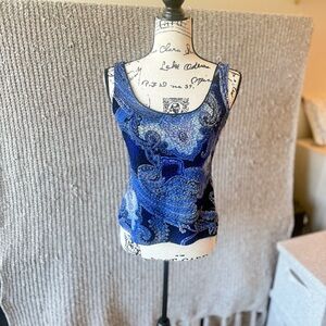 Blue Paisley Women's Top